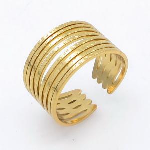 Stainless Steel Gold-plating Ring - KR114580-CX