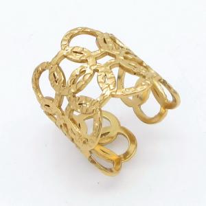 Stainless Steel Gold-plating Ring - KR114582-CX