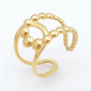 Stainless Steel Gold-plating Ring - KR114585-CX
