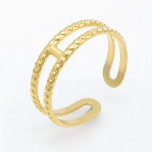 Stainless Steel Gold-plating Ring - KR114586-CX