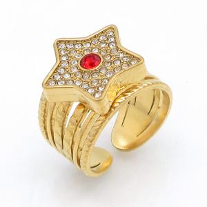 Stainless Steel Gold-plating Ring - KR114599-HM