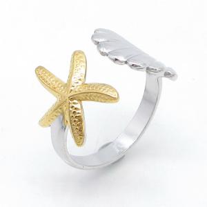 Stainless Steel Gold-plating Ring - KR114612-HM
