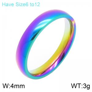 Stainless steel jewelry curved ring simple and fashionable - KR114661-GC