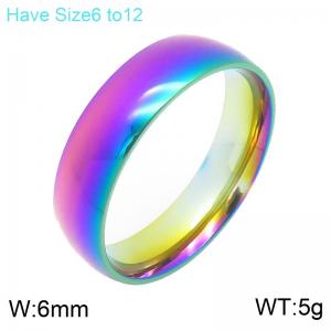 Stainless steel jewelry curved ring simple and fashionable - KR114665-GC