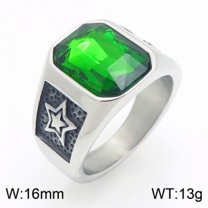 Stainless Steel Stone&Crystal Ring - KR114670-TGX