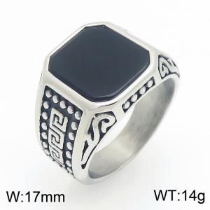 Stainless Steel Stone&Crystal Ring - KR114673-TGX