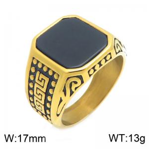 Stainless Steel Stone&Crystal Ring - KR114674-TGX