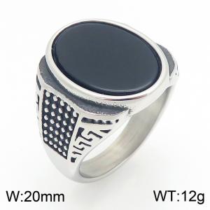 Stainless Steel Stone&Crystal Ring - KR114677-TGX