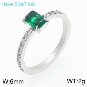 Stainless Steel Stone&Crystal Ring - KR114761-GC
