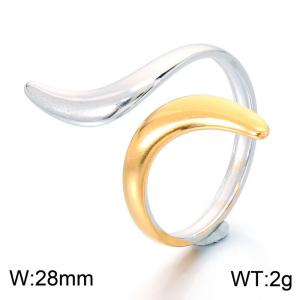Stainless Steel Gold-plating Ring - KR115895-SP