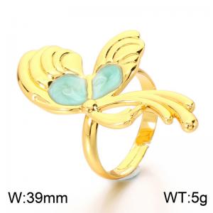 Stainless Steel Gold-plating Ring - KR115900-SP