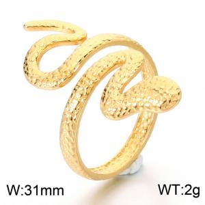 Stainless Steel Gold-plating Ring - KR115903-SP