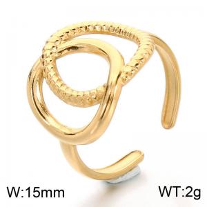 Stainless Steel Gold-plating Ring - KR115906-SP