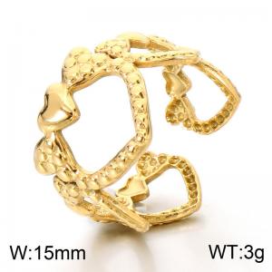 Stainless Steel Gold-plating Ring - KR115907-SP