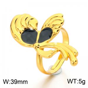 Stainless Steel Gold-plating Ring - KR115909-SP