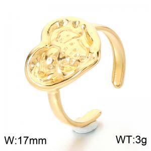 Stainless Steel Gold-plating Ring - KR115913-SP