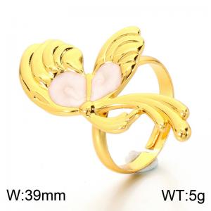 Stainless Steel Gold-plating Ring - KR115915-SP