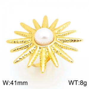 Stainless Steel Gold-plating Ring - KR115967-SP