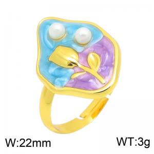 Stainless Steel Gold-plating Ring - KR116278-SP