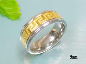 Stainless Steel Gold-plating Ring - KR14495-WM