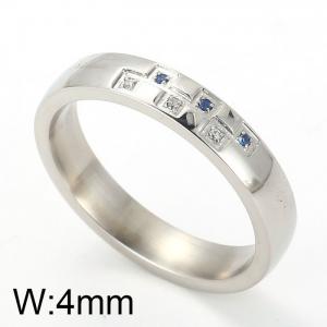 Stainless Steel Stone&Crystal Ring - KR14640-D