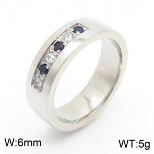 Stainless Steel Stone&Crystal Ring - KR14645-K
