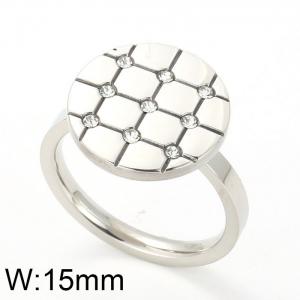 Stainless Steel Stone&Crystal Ring - KR14932-D