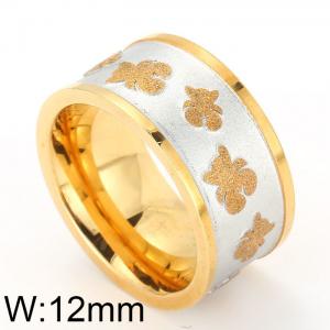 Stainless Steel Gold-plating Ring - KR17196-D