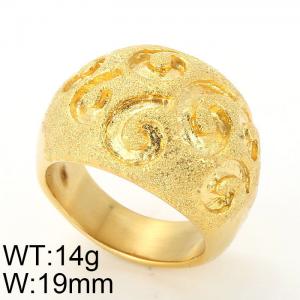 Stainless Steel Gold-plating Ring - KR17482-D