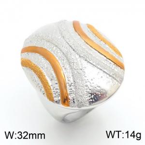 Stainless Steel Gold-plating Ring - KR18988-D