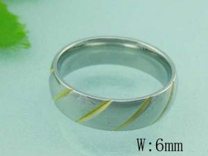 Stainless Steel Gold-plating Ring - KR19392-WM
