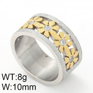 Stainless Steel Gold-plating Ring - KR19889-D