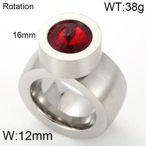 Stainless Steel Stone&Crystal Ring - KR19893-D