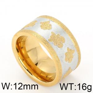 Stainless Steel Gold-plating Ring - KR20585-D