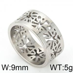 Stainless Steel Stone&Crystal Ring - KR20818-D