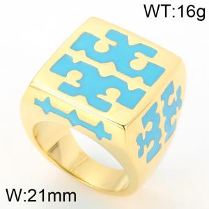 Stainless Steel Gold-plating Ring - KR21236-K