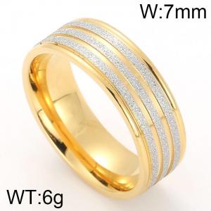 Stainless Steel Gold-plating Ring - KR21242-D