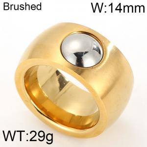 Stainless Steel Gold-plating Ring - KR21547-D
