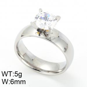 Stainless Steel Stone&Crystal Ring - KR21708-D