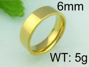 Stainless Steel Gold-plating Ring - KR22708-WM