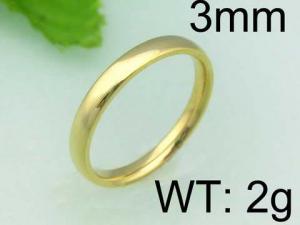 Stainless Steel Gold-plating Ring - KR22786-WM