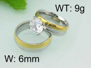 Stainless Steel Lover Ring - KR22874-WM