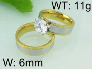 Stainless Steel Lover Ring - KR22914-WM