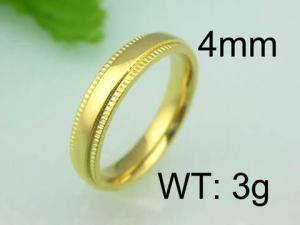Stainless Steel Gold-plating Ring - KR22994-WM
