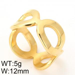 Stainless Steel Gold-plating Ring - KR23329-D