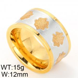 Stainless Steel Gold-plating Ring - KR23641-D