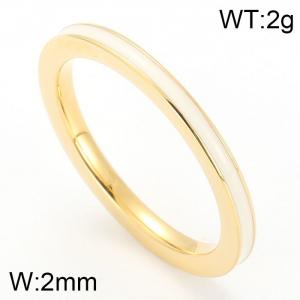 Stainless Steel Gold-plating Ring - KR28378-K