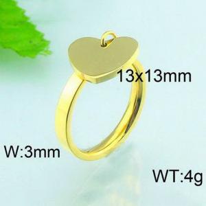 Stainless Steel Gold-plating Ring - KR29350-Z