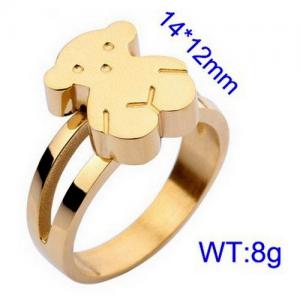 Stainless Steel Gold-plating Ring - KR29546-K
