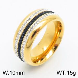 Stainless Steel Gold-plating Ring - KR30924-K